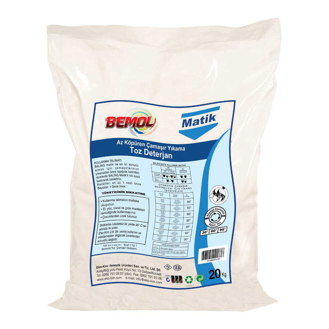 BEMOL MATIK – Detergent praf cu spumare redusă (aditivat), 20 kg